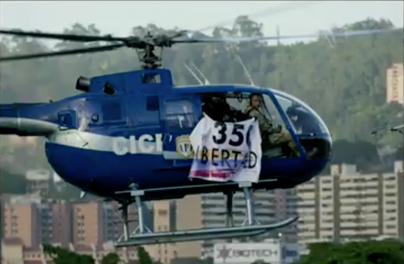 Helikopter, der offenbar von einem Oppositionellen in Venezuela entführt wurde