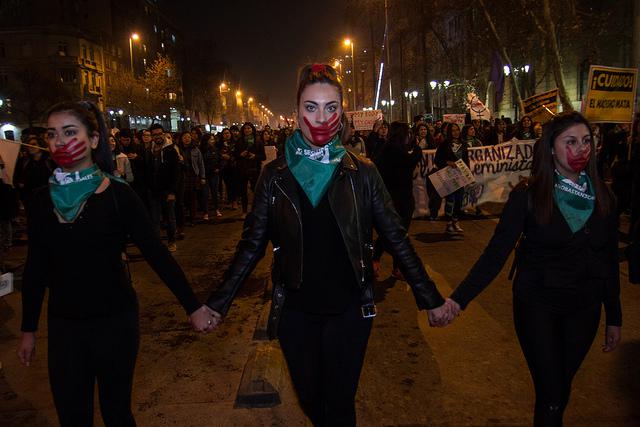 Demonstration für die Legalisierung des Schwangerschaftsabbruchs in der chilenischen Hauptstadt Santiago