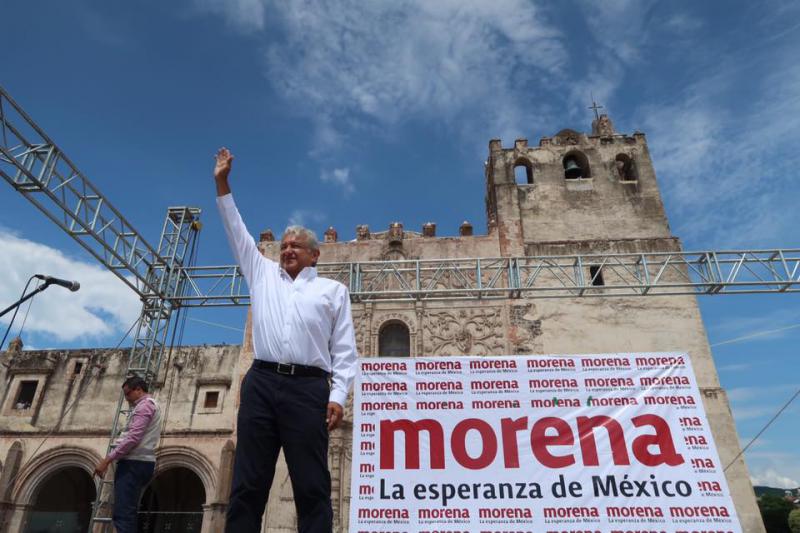 Andrés Manuel López Obrador, der Kandidat der Linken für die Präsidentschaftswahlen im Juli in Mexiko