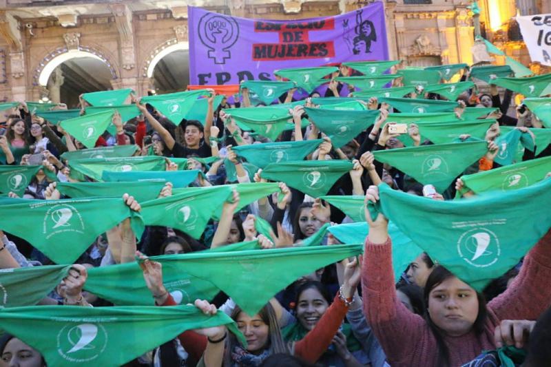 Protst für legalen Schwangerschaftsabbruch in Córdoba, Argentinien