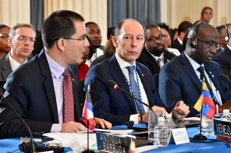 Außenminister von Venezuela, Jorge Arreaza, bei der OAS-Sitzung