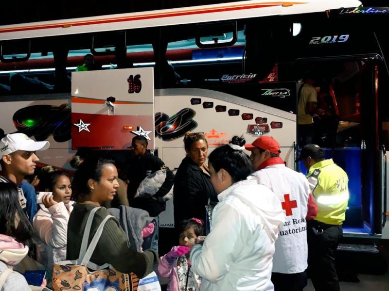 In Ecuador wurde ein Korridor eingerichtet, um venezolanische Migranten schnellstmöglich nach Peru weiterzuleiten