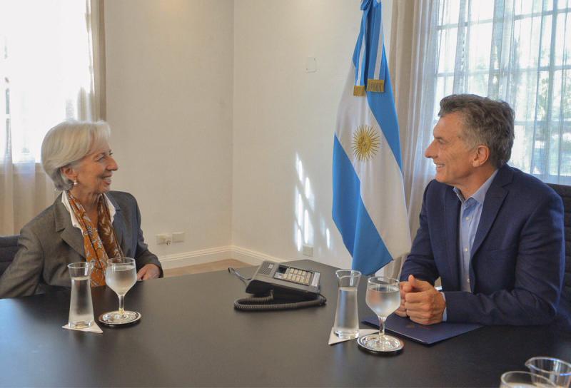 Der argentinische Präsident Mauricio Macri traf im Vorfeld die IWF-Direktorin Christine Lagarde