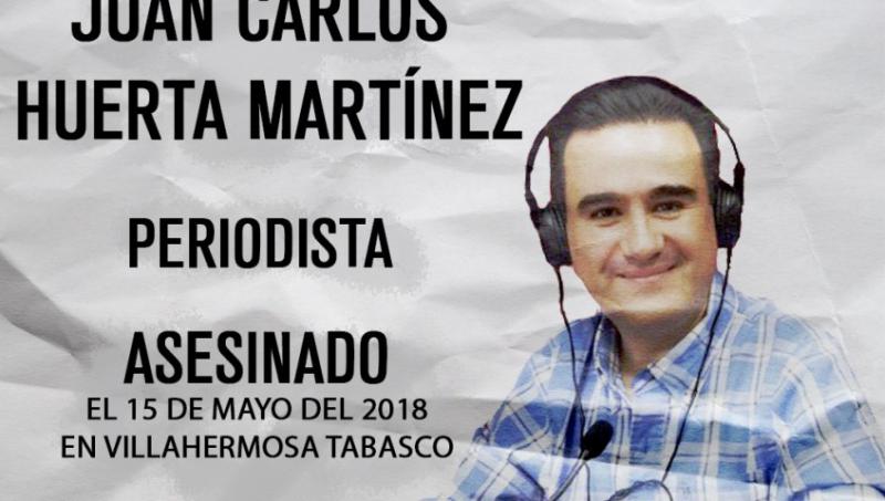 Der Journalist und Radiomoderator Juan Carlos Huerta Martínez, ermordet am 15. Mai in Villahermosa, Tabasco, Mexiko
