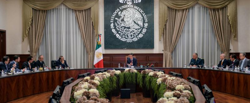 Mexikos Präsident Enrique Peña Nieto bei der Kabinettssitzung am 6. Juni