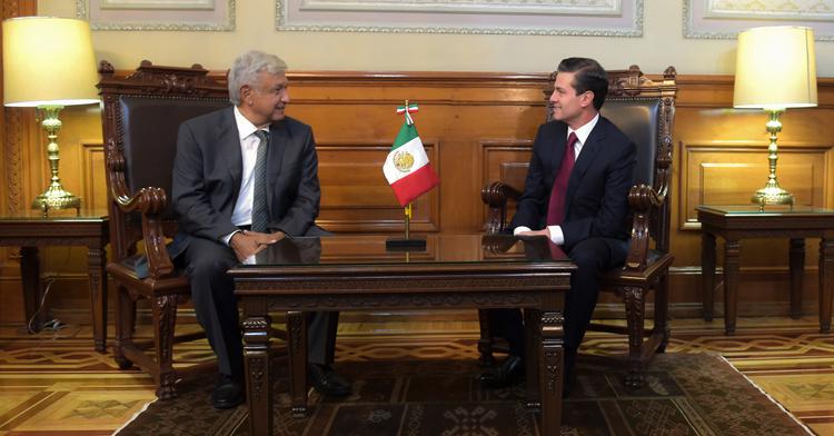 Verstehen sich gut: López Obrador und Peña Nieto