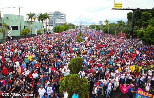 Anhänger der Regierung Ortega in Nicaragua