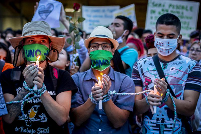 Am 6. Juli gingen in  50 kolumbianischen Städten und 32 Städten weltweit Menschen auf die Straße, um gegen die Morde an Aktivisten zu protestieren