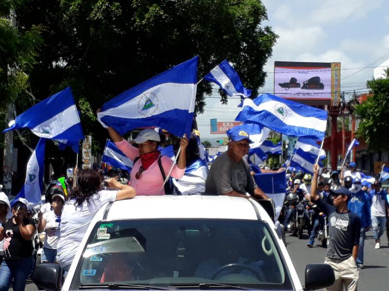 Tausende gingen auch gegen die Regierung Ortega auf die Straße und beteiligten sich am Generalstreik
