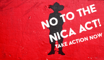 Protest-Kampagne der "Globalen Allianz für Gerechtigkeit" in den USA gegen den nun unterzeichneten Nica-Act