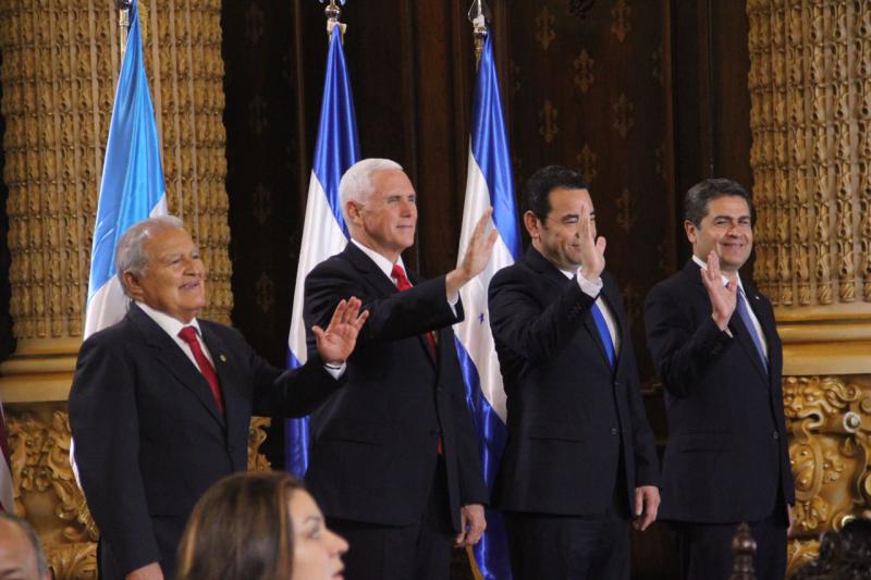 Thema Migration: Pence mit den Präsidenten von El Salvador, Guatemala und Honduras