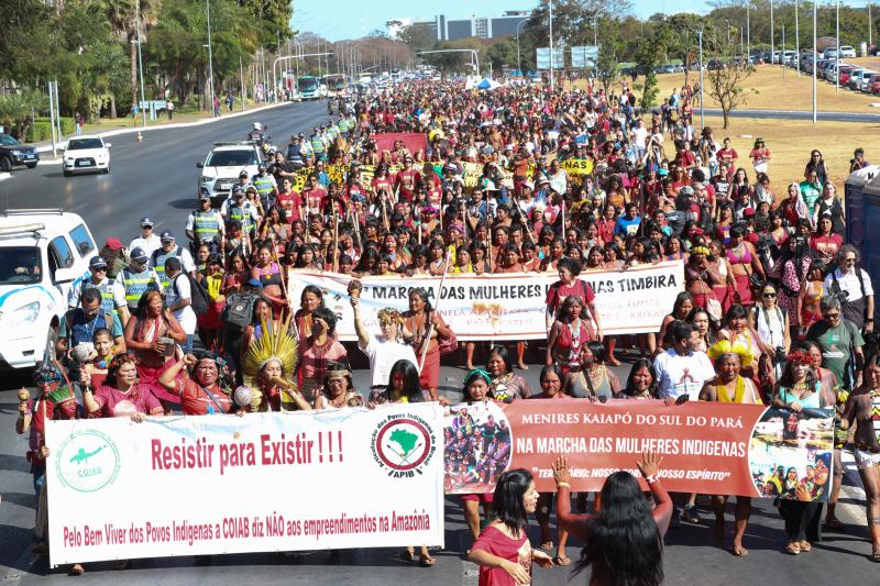 Tagelang protestierten indigene Frauen für ihre Rechte - und auch gegen die Politik Bolsonaros