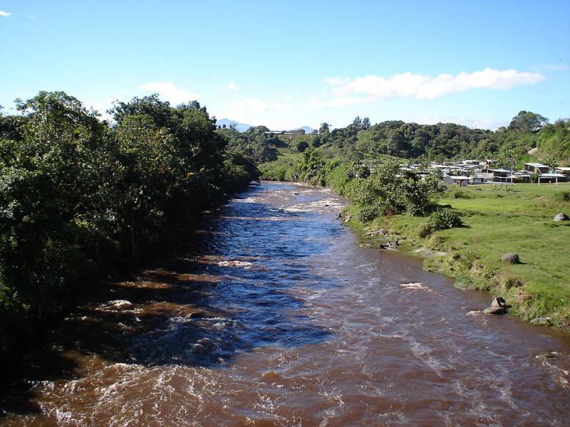 Der Fluss Cauca nahe Popayán, Kolumbien