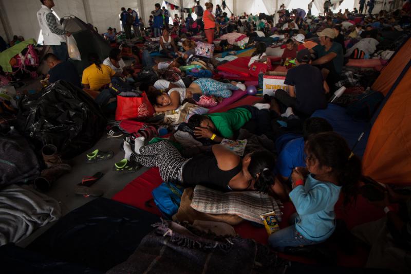 Geflüchtete aus Mittelamerika in einem Lager in Mexiko