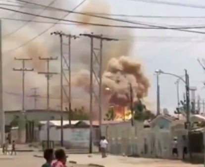 Explosion im Umspannwerk in Zulia, Venezuela (Screenshot)