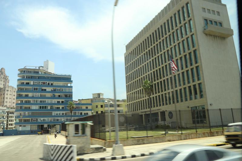 Die US-Botschaft in Kuba, auf die Schallangriffe verübt worden sein sollen