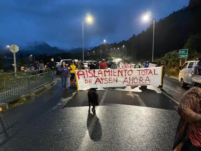 Strasseblockade in Aysén