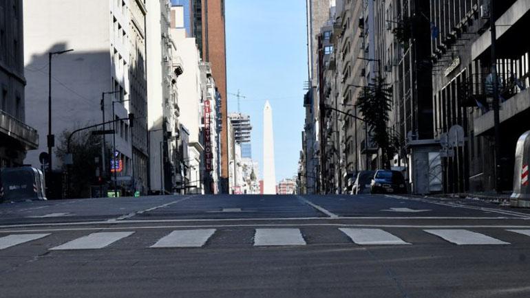 Menschenleere Straßen auch in Buenos Aires