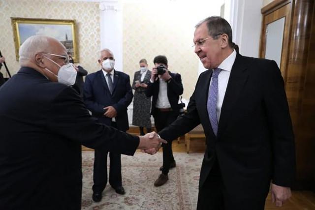 Vizepremierminister Cabrisas und der russische Außenminister Lawrow am Montag in Moskau