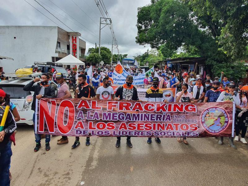 Landesweit protestierten Tausende Menschen, hier in Tibú, Catatumbo am 19. November