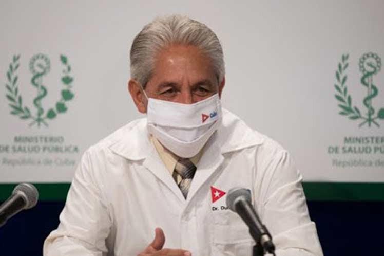 Der Direktor für Epidemiologie des kubanischen Gesundheitsministeriums, Francisco Durán, bei seiner Pressekonferenz