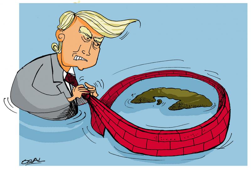 Trump und Kuba: Karikatur der Seite cubahora.cu