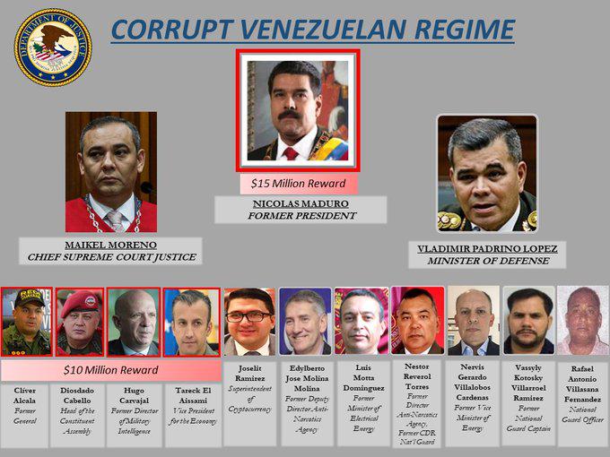 "Einzigartiger Vorgang": Kopfgelder der USA für Mitglieder der Regierung von Venezuela
