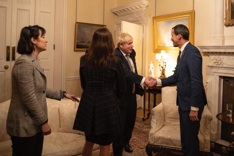 Der britische Premier Johnson empfing Guaidó in London