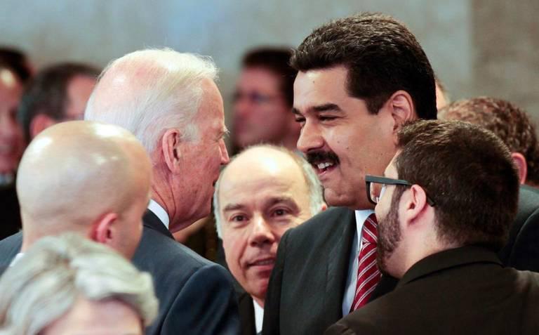 Maduro und Biden bei ihrer Begegnung 2016 in Brasília