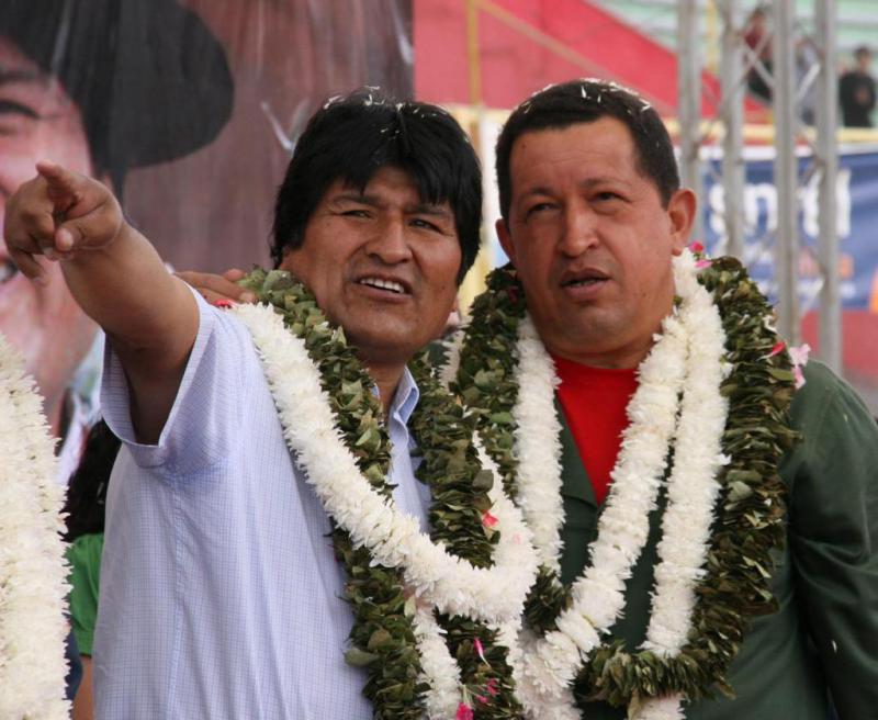 Die zwei Leitfiguren der Linksregierungen: Standen Evo Morales und Hugo Chávez einem wirklichen Wandel entgegen oder waren sie dessen Anführer? (Archivfoto aus dem Jahr 2010)