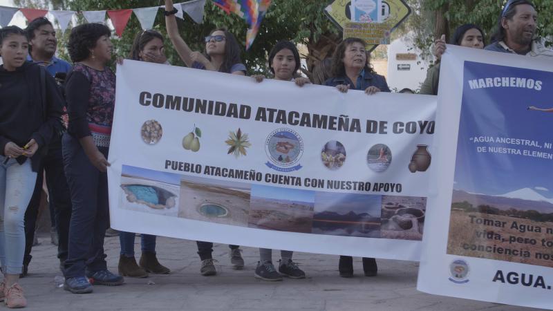 Protest in der Atacama-Wüste gegen Lithium