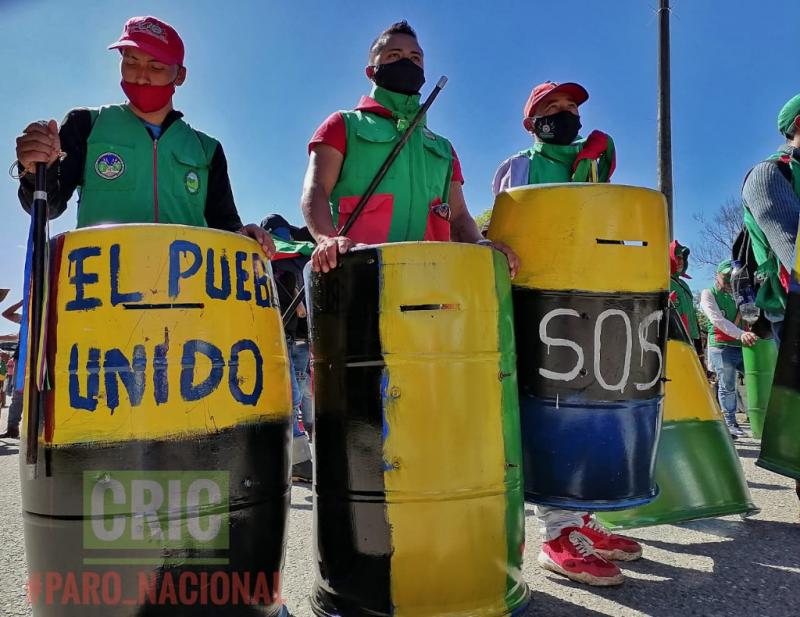 "Das vereinte Volk": Die Guardia Indígena beteiligte sich in der "Ersten Reihe" an den Protesten in Cali