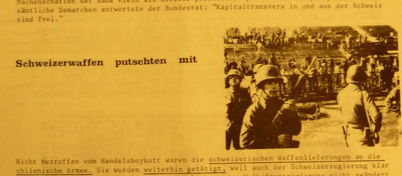 Chile-Komitee: Schweizer Imperialismus. In: Chile – der Kampf geht weiter, N°1, Januar 1974