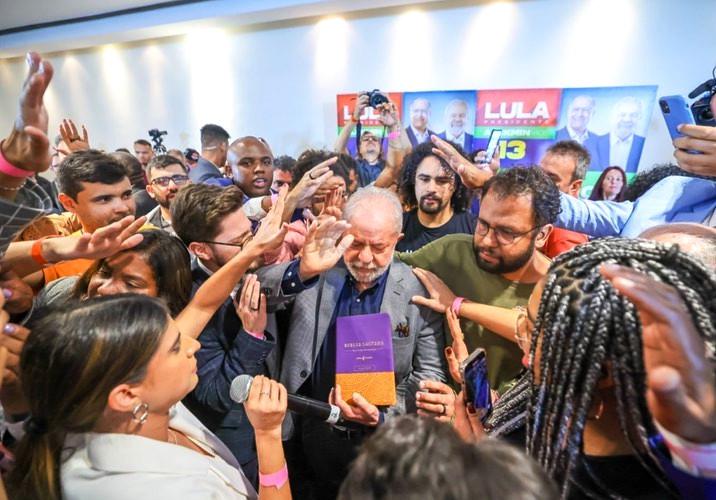 Lula bei einem Treffen mit Evangelikalen in São Paulo am 19. Oktober