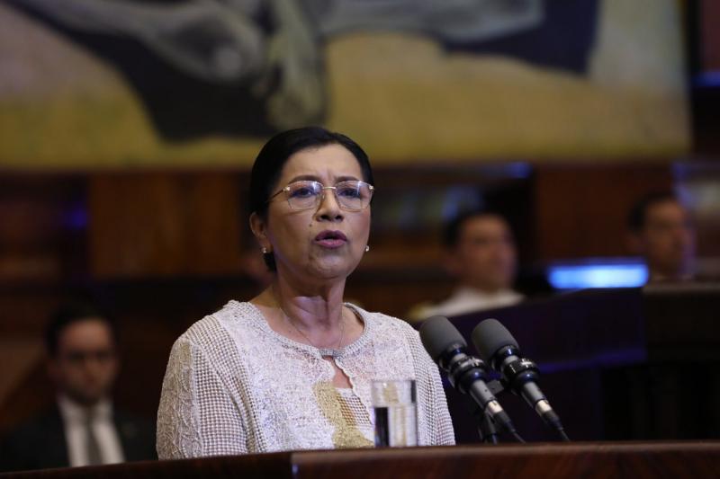 Guadalupe Llori, Parlamentspräsidentin der Nationalversammlung vom 15. März 2021 bis zum 31. Mai 2022 und Abgeordnete der indigenen Pachakutik-Partei