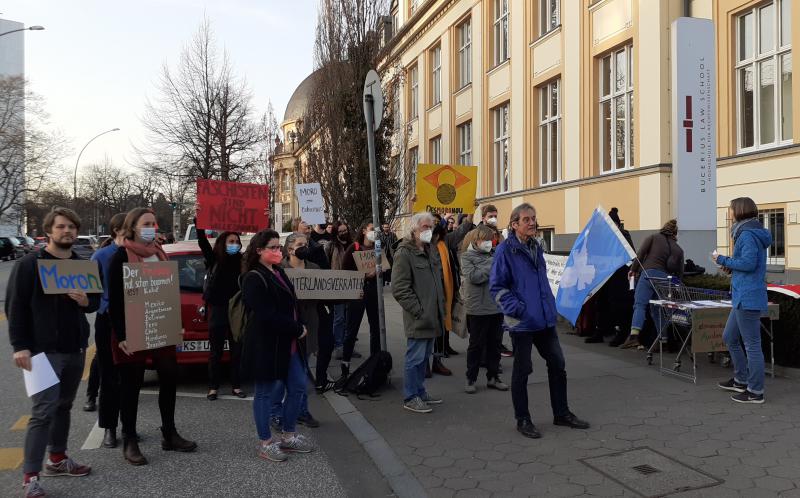 Proteste gegen Bolsonaros Ex-Minister Sérgio Moro in Hamburg