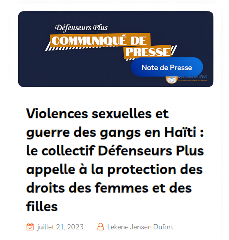 Bericht über Bandengewalt in Haiti, die sich gegen Frauen und Mädchen richtet