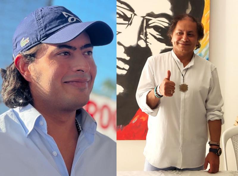 Links, Nicolás Petro. Rechts Juan Fernando Petro.