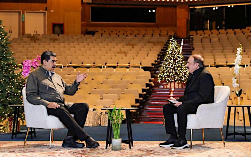 Ignacio Ramonet interviewte Maduro am 2. Januar für Telesur
