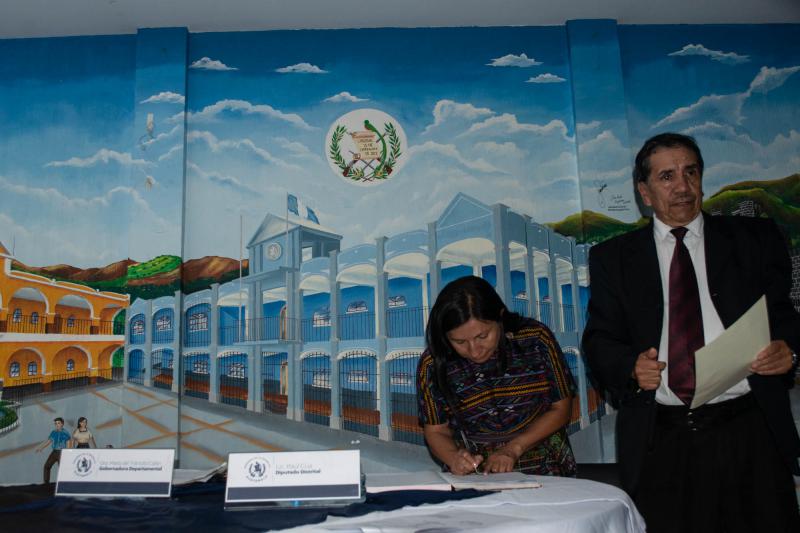 María Calán bei ihrer Amtseinführung als Gouverneurin von Chimaltenango