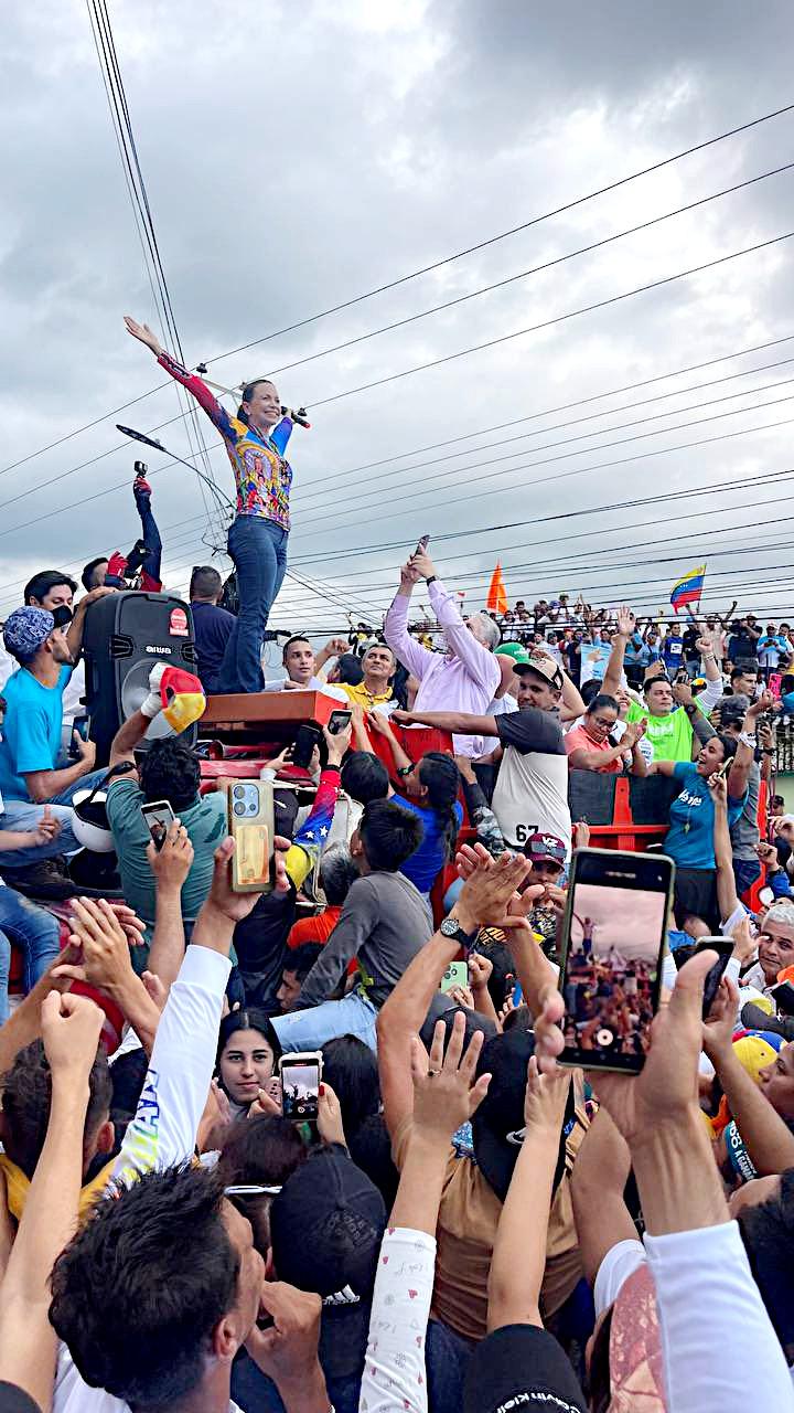 Machado bei ihrem Auftritt am Mittwoch in Guanare