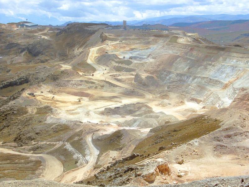 Das Goldbergwerk im peruanischen Departamento Cajamarca