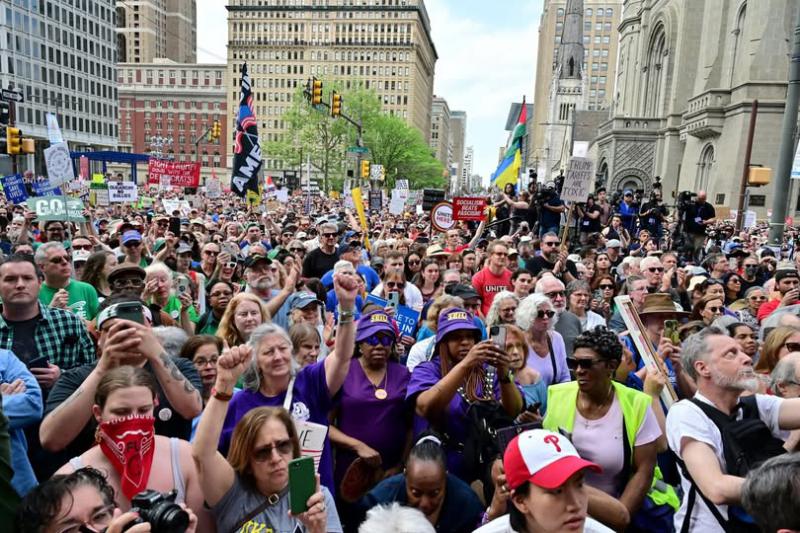 Die 1. Mai Demonstration erlebten in den USA deutlichen Zulauf, Latinos sind zentral beteiligt
