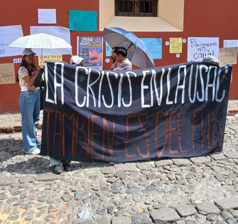 "Die Krise der USAC ist die Krise im Land", Demonstranten am Mittwoch in Antigua