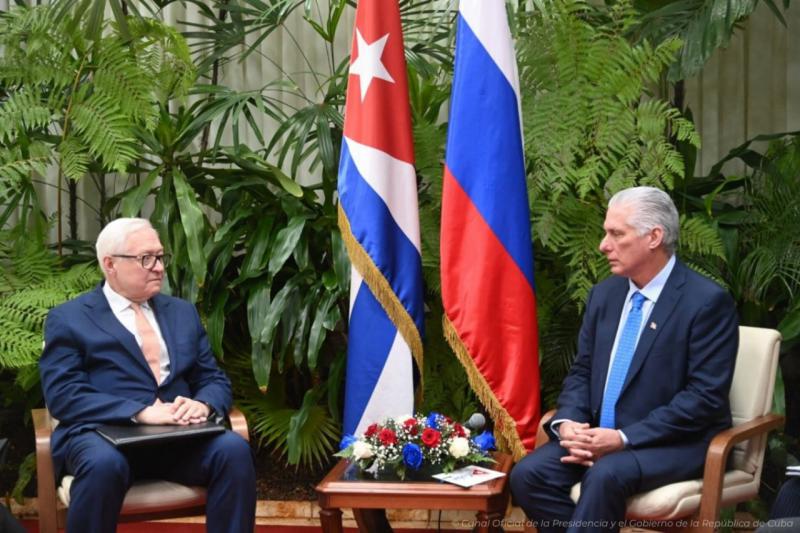 Festigen die Beziehungen zwischen Russland und Kuba, Ryabkov mit Kubas Präsident Díaz-Canel