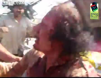 Gaddafi, kurz vor seinem gewaltsamen Tod