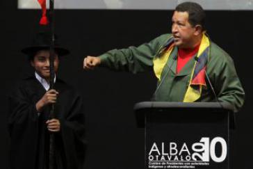 Präsident Chávez in Otavalo