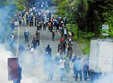 Panama Ende letzter Woche: Mit Tränengas gegen Demonstranten