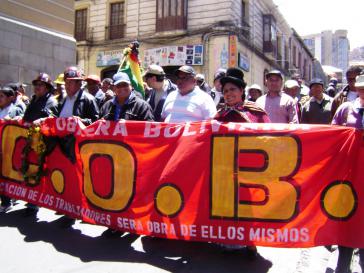Protestmarsch in La Paz