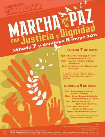 Plakat zur Mobilisierung der Kampagne in Mexiko City